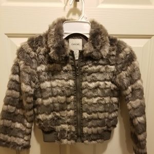 Girls EUC 6/6X Cherokee Faux Fur Bomber Jacket